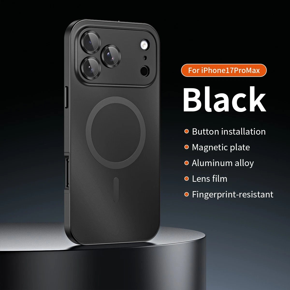 For iPhone 17 Pro Max Air 16 15 14 13 12 Metalic Magnetic Case with Lens Cover