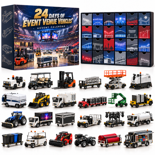 🔥 Ever Wonder What Happens Behind the Big Show?! 🏟️ 2026 Event Venue Vehicles Advent Calendar – 24 Days of Hidden Adventures!