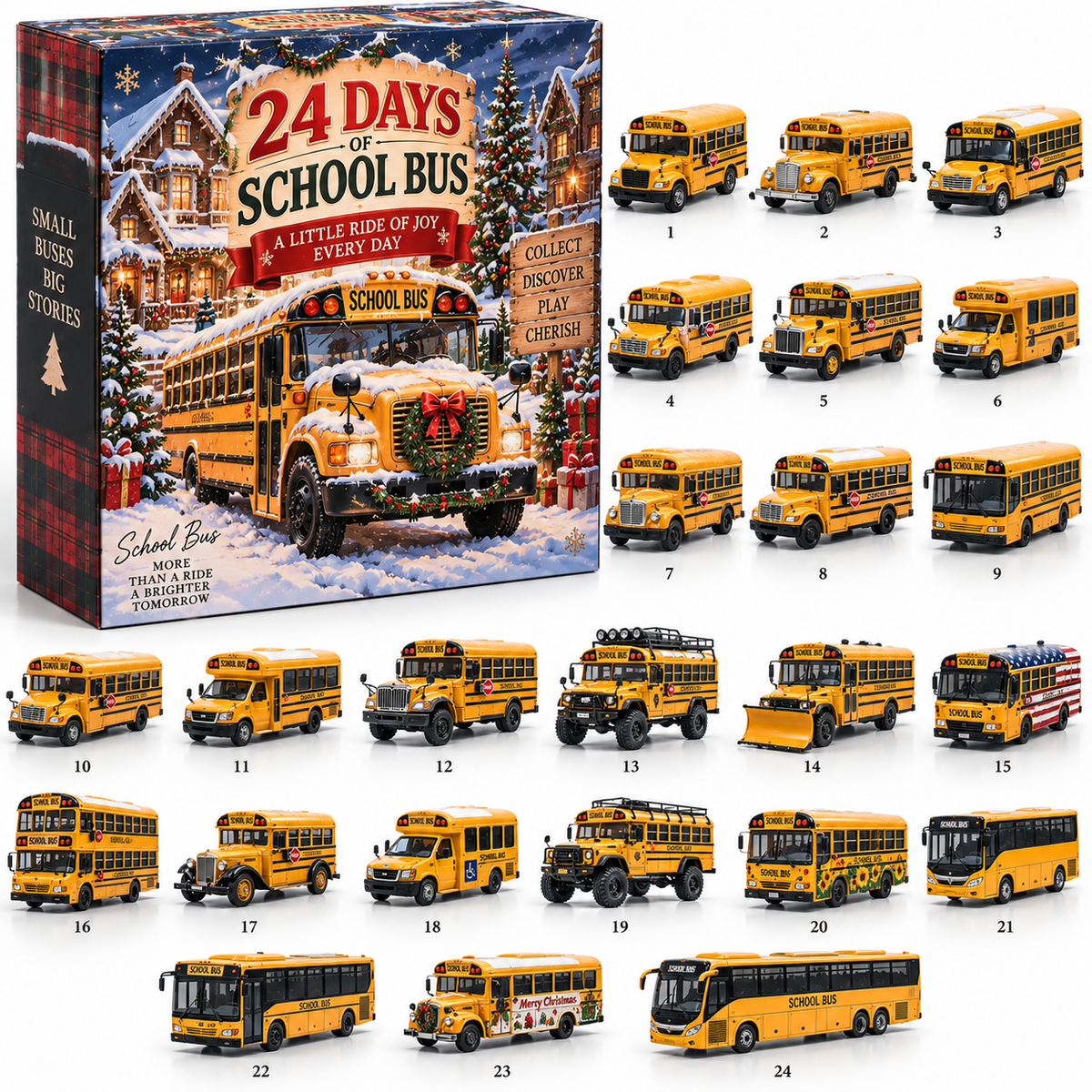 🚌🎄24 Rides to Christmas – American School Bus Collector’s Edition