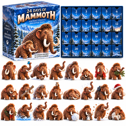 🦣24 Days of Mammoth – 24 Unique Woolly Mammoth Collectible Figures | Christmas Countdown Gift
