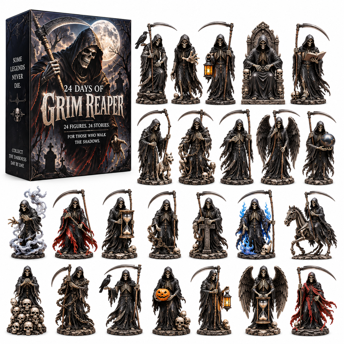 💀 24 Days of Grim Reaper – 24 Dark Legends Collector Figures