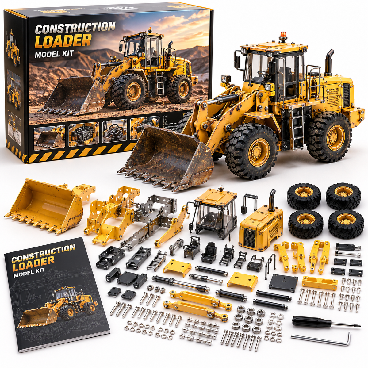 🏗️ Build It Yourself! 🔧 Construction Wheel Loader Model Kit