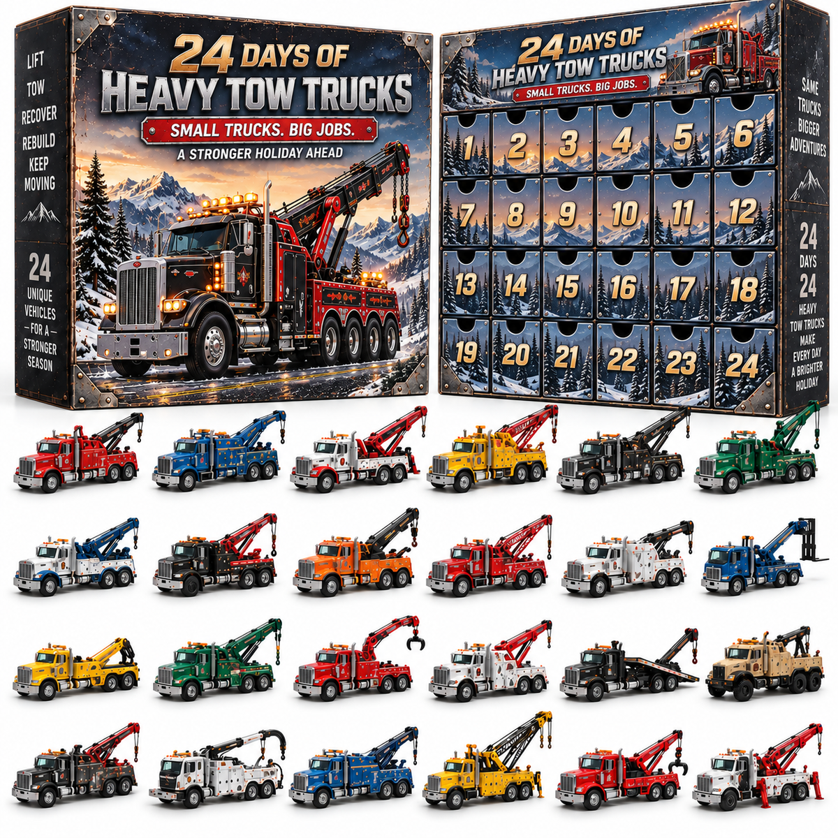 24 Days of Heavy Tow Trucks – 24 Unique Heavy-Duty Recovery Truck Collection 🚛🎄