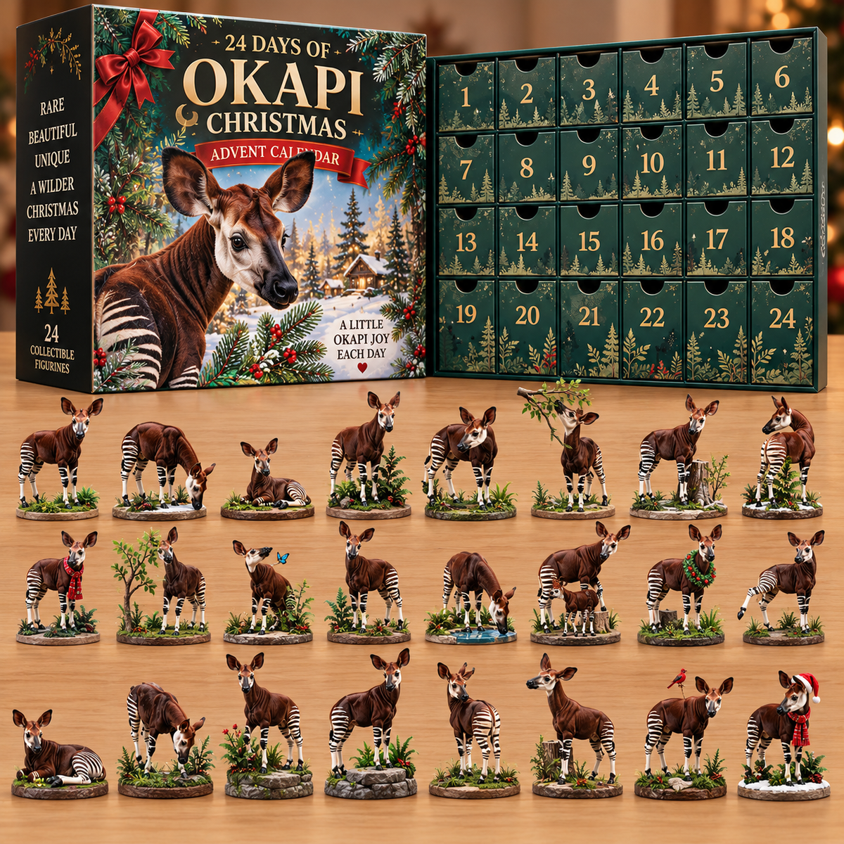 🌿 Ever Seen Nature's Hidden Wonder?! 🎄 2026 Okapi Christmas Advent Calendar – 24 Days of Wild Discoveries & Collectible Surprises!
