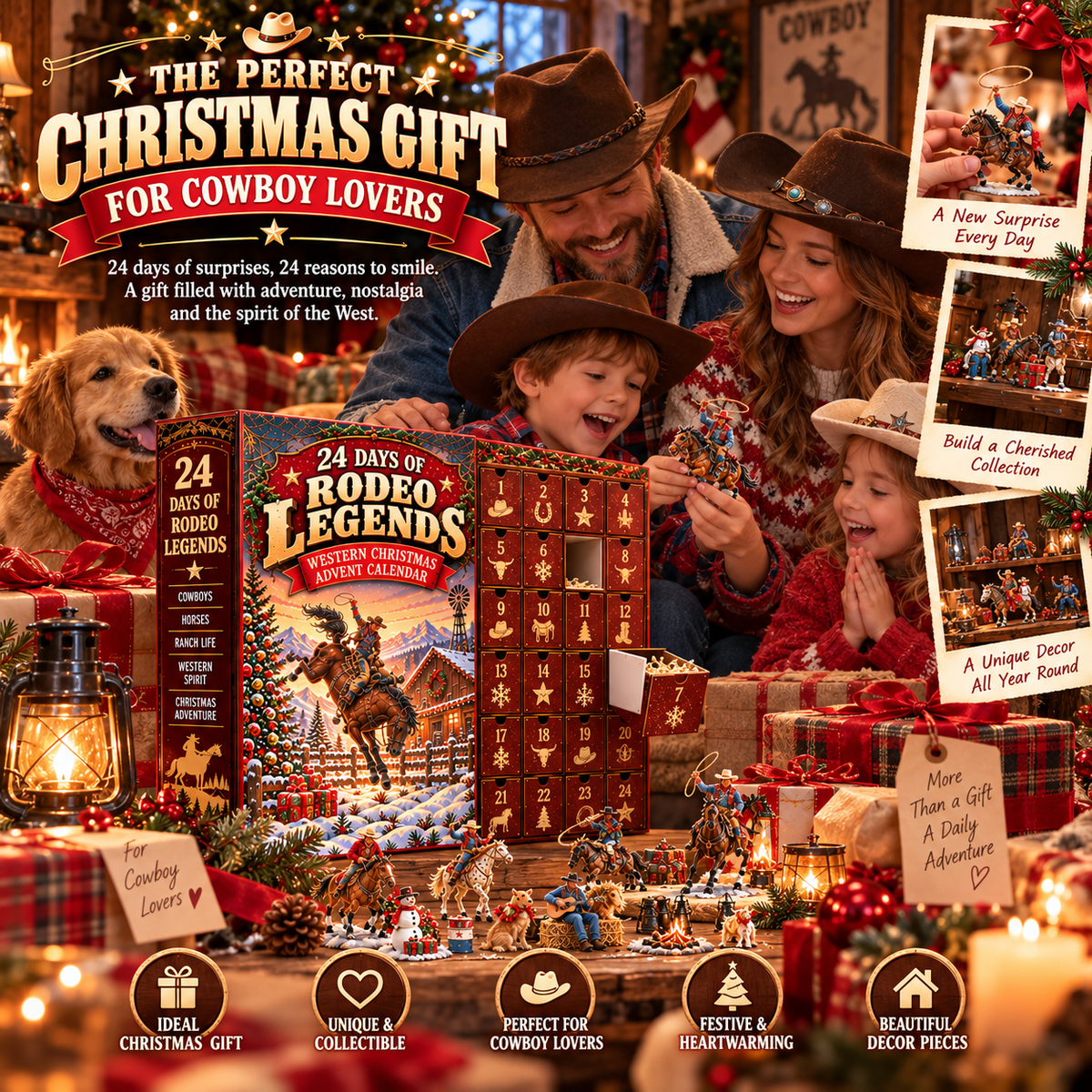 🌵 The Wild West Never Fades – 24-Day Cowboy & Horse Christmas Advent Calendar