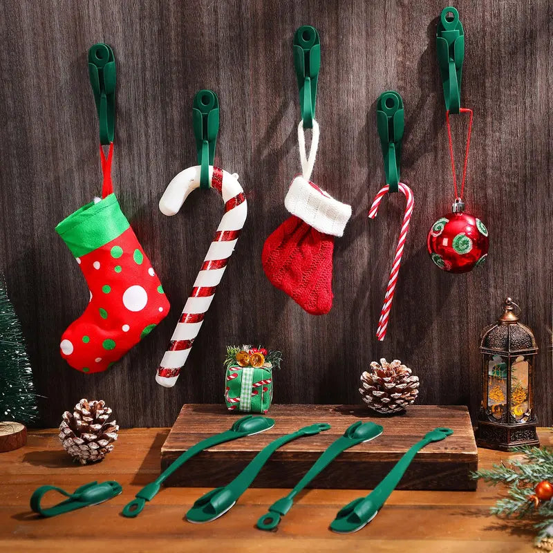 Reusable Silicone Christmas Garland Hangers – 12/24 Pack - Lime Green 24 Pcs