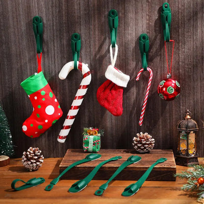 Reusable Silicone Christmas Garland Hangers – 12/24 Pack - Lime Green 24 Pcs