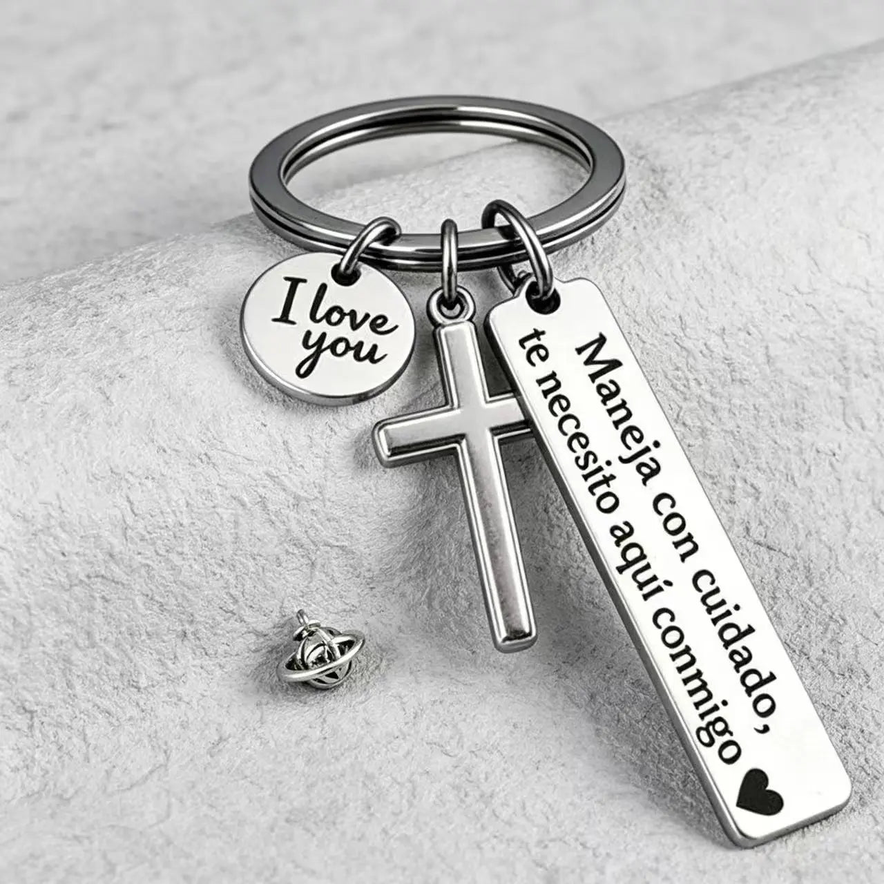 Maneja Con Cuidado Drive Safe Keychain