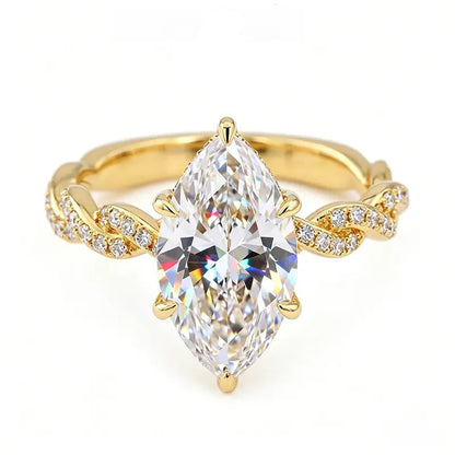 Luxury Marquise Cut Engagement Ring Set for Women – 2PCS 5A CZ Wedding & Promise Rings