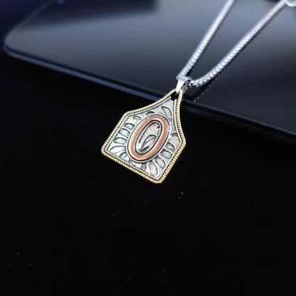 A-Z Letter Pendant Necklace - 22inch Stainless Steel