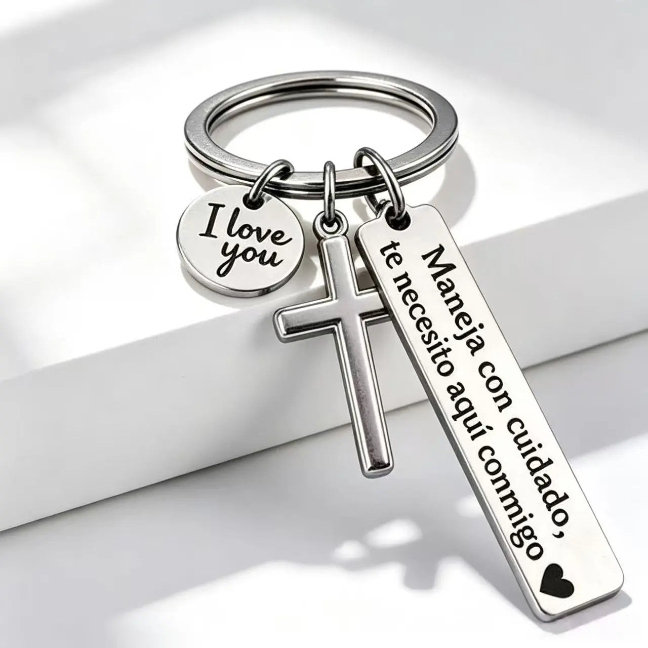 Maneja Con Cuidado Drive Safe Keychain