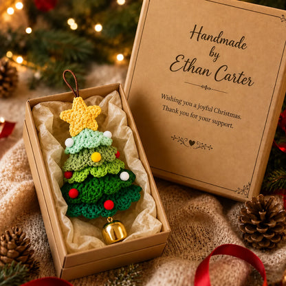 100% Handmade Crochet Christmas Tree Car Charm  - The Best Christmas Gift