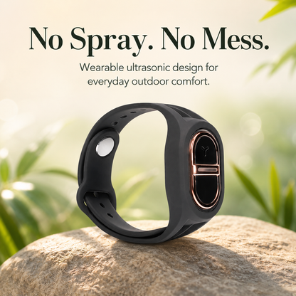 Adjustable ultrasonic mosquito repellent silicone wristband, outdoor bracelet, suitable for both children and adults.