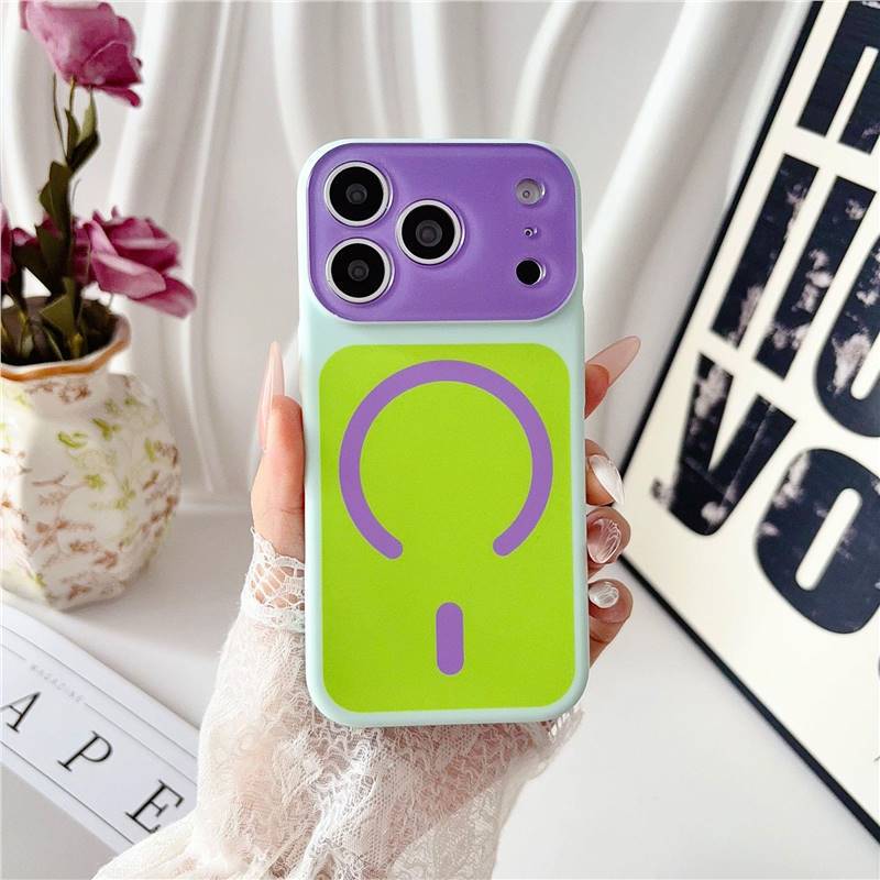 🌈Dopamine Color Block Magnetic Phone Case for iPhone Pro Max