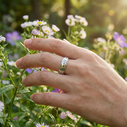Christian Spinner Ring – Psalm 46:5 Inspirational Cross Ring
