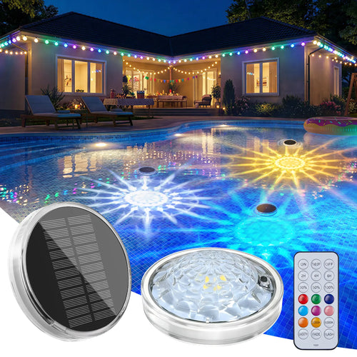 💥49% OFF💥Solar Floating Pool Lights, RGB Pool Lights with Remote Control