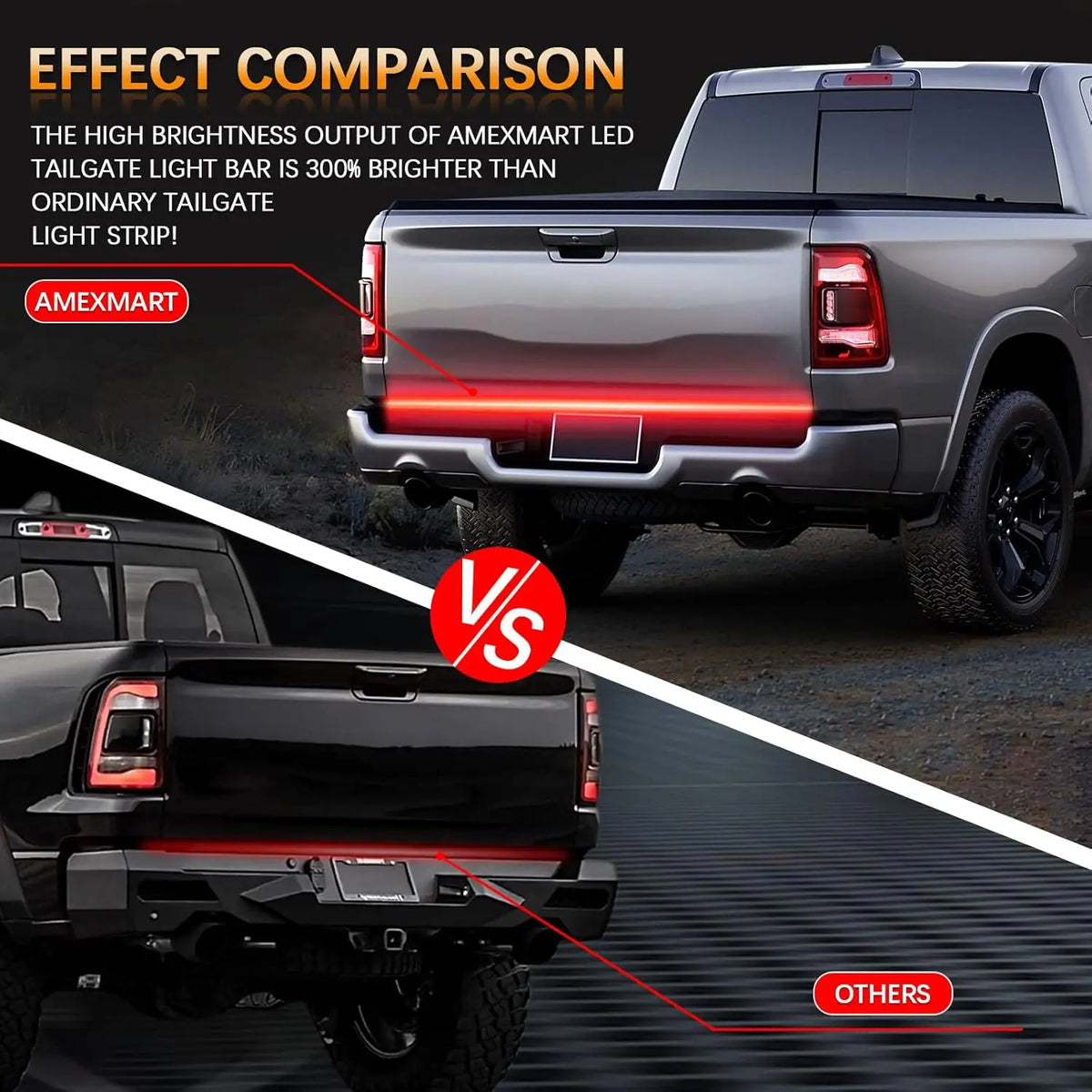 60-Inch LED Tailgate Light Bar Strip