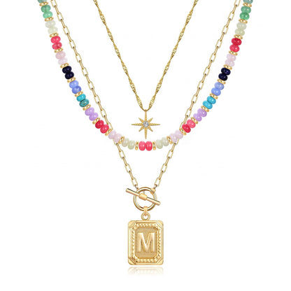 14K Gold Plated Layered Necklaces for Women