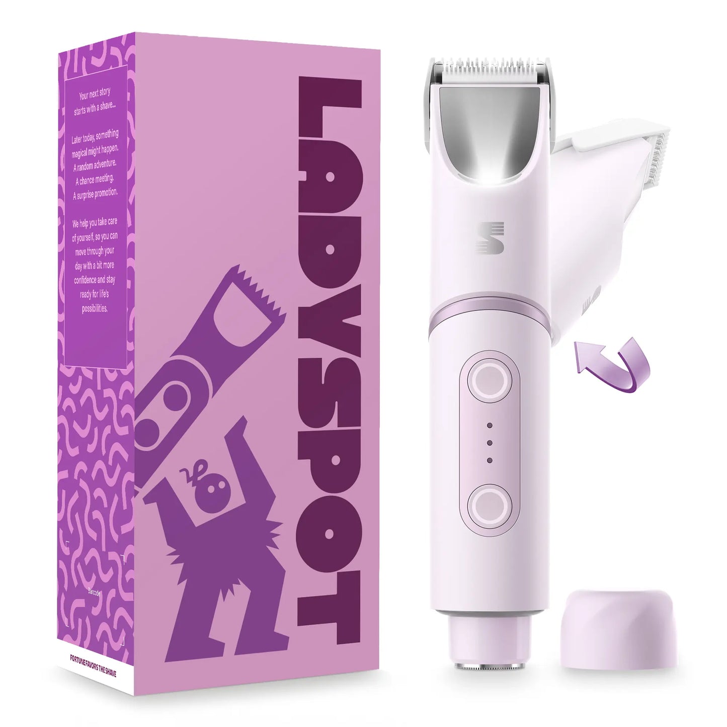 2-in-1 Women's Electric Shaver with Light & Mirror