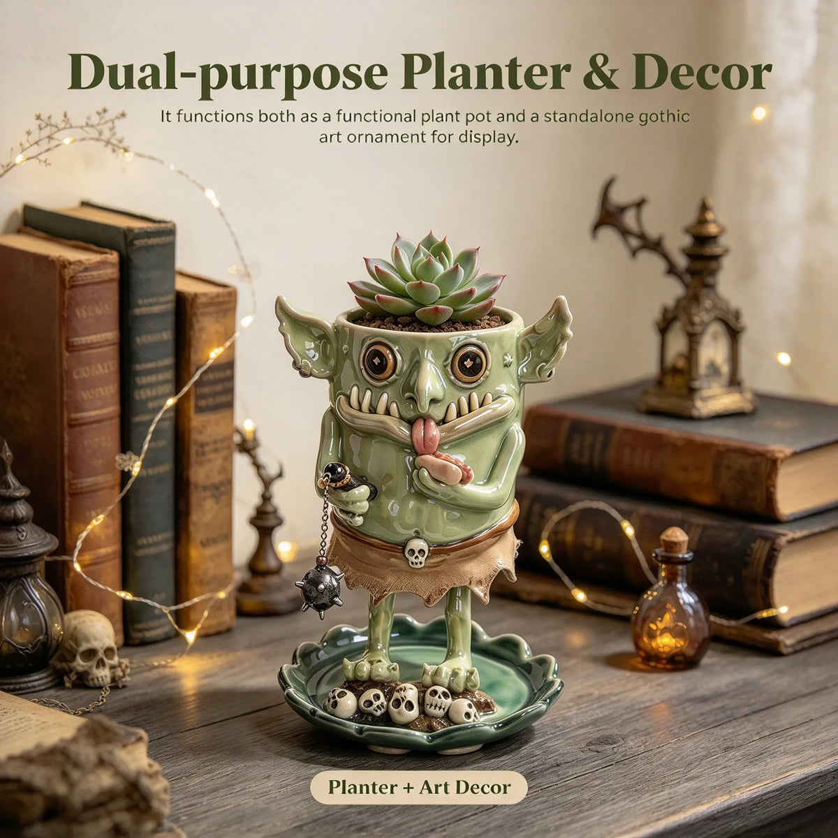 🤣🪴The Goblin Pot — Handmade Ceramic Monster Planter That Gives Your Plants a Face