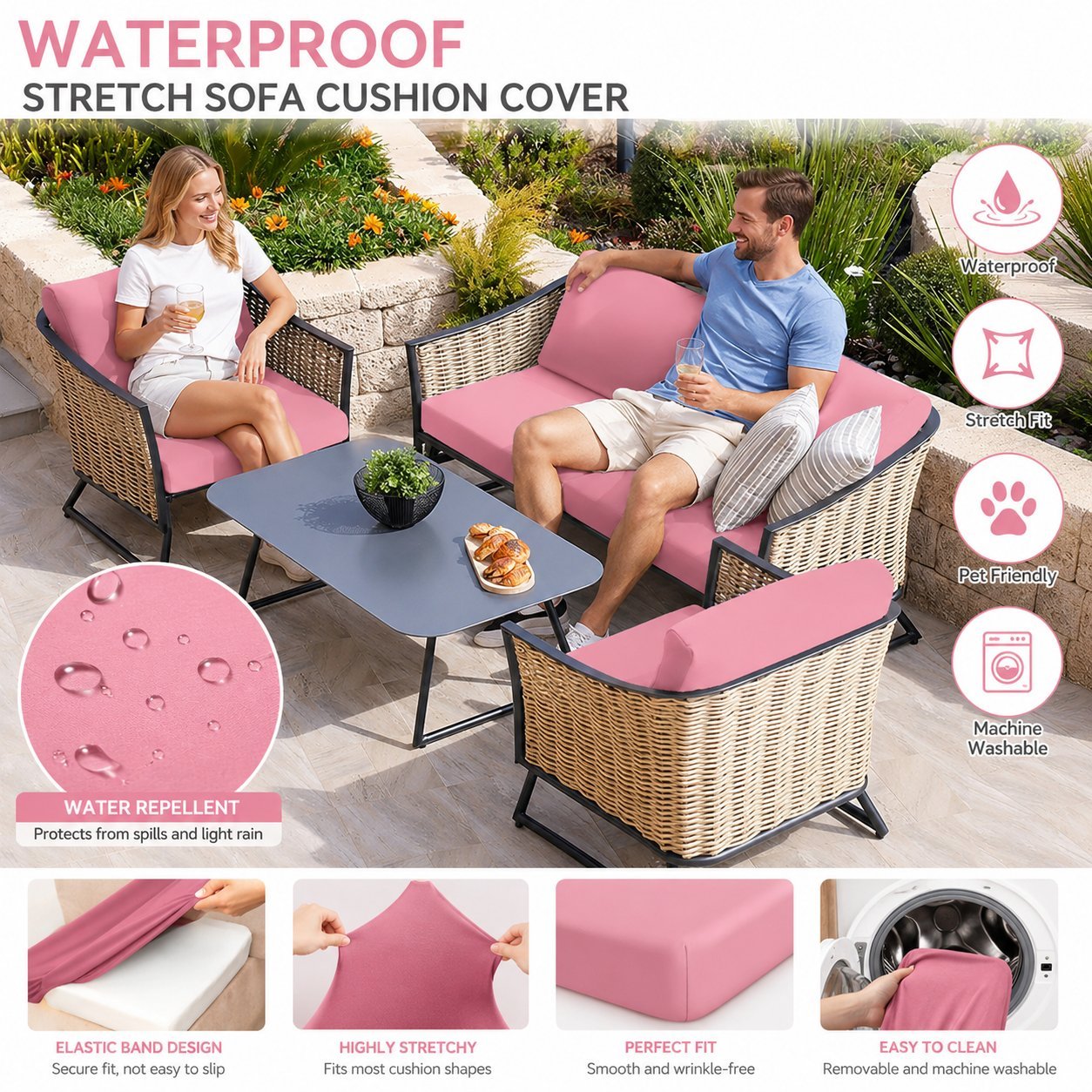 🪑 Stretch Sofa Cushion Covers