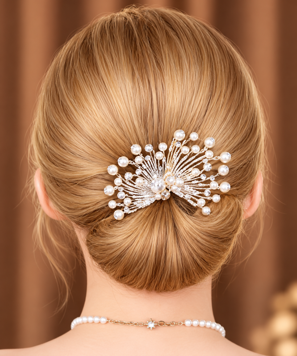 ✨ Elegant Pearl & Crystal Hair Tie – Effortless Elegance 🤍