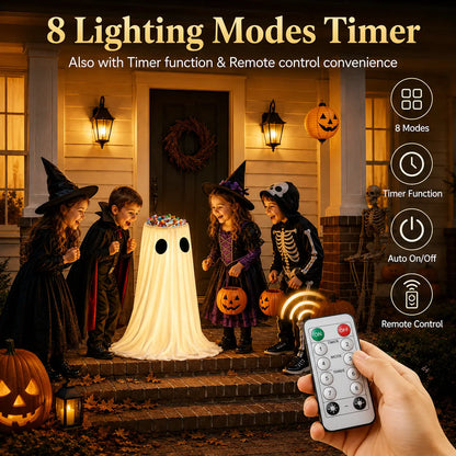 Halloween glowing ghost candy holder bowl