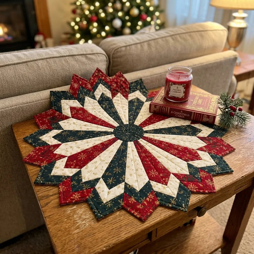 Holiday Star Table Topper Quilting Template Set