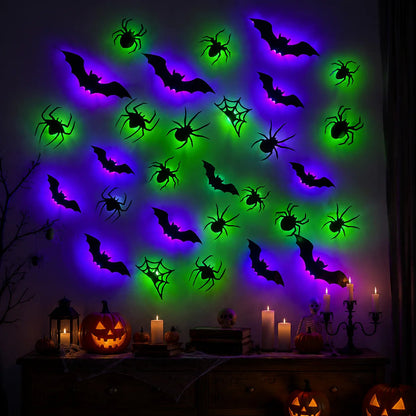 🦇Light Up Your Walls with Halloween Bat Atmosphere Decor