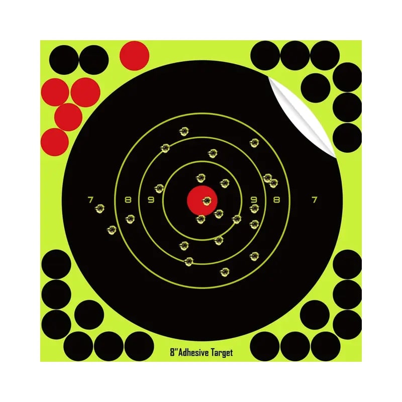 8x8 Inch Self-Adhesive Target Stickers  – Quick Peel & Stick Shooting Paper