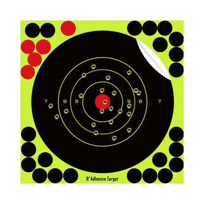 8x8 Inch Self-Adhesive Target Stickers  – Quick Peel & Stick Shooting Paper