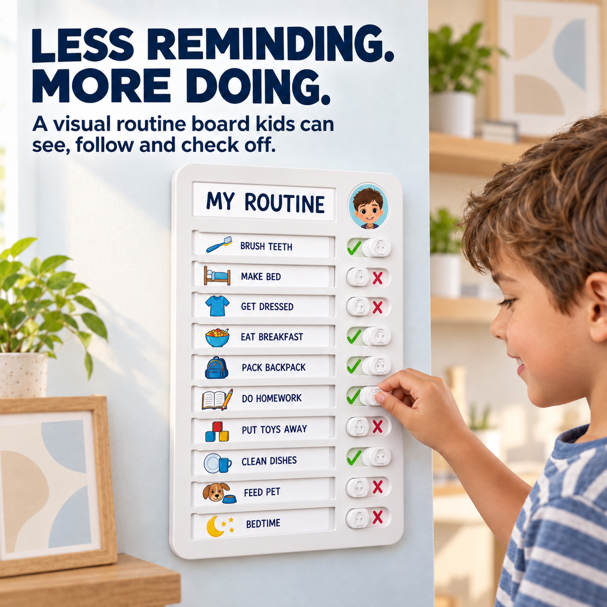 🧒 Kids Visual Chore Board – Make Everyday Routines Easier to See & Follow