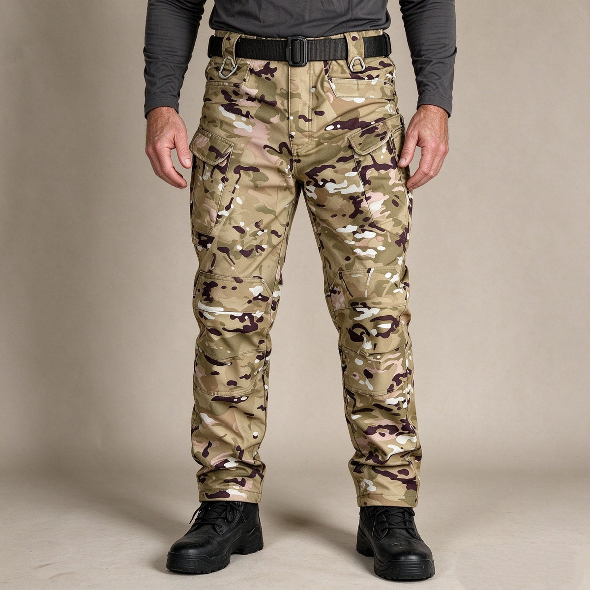 Men's Winter Fleece-Lined Tactical Cargo Pants