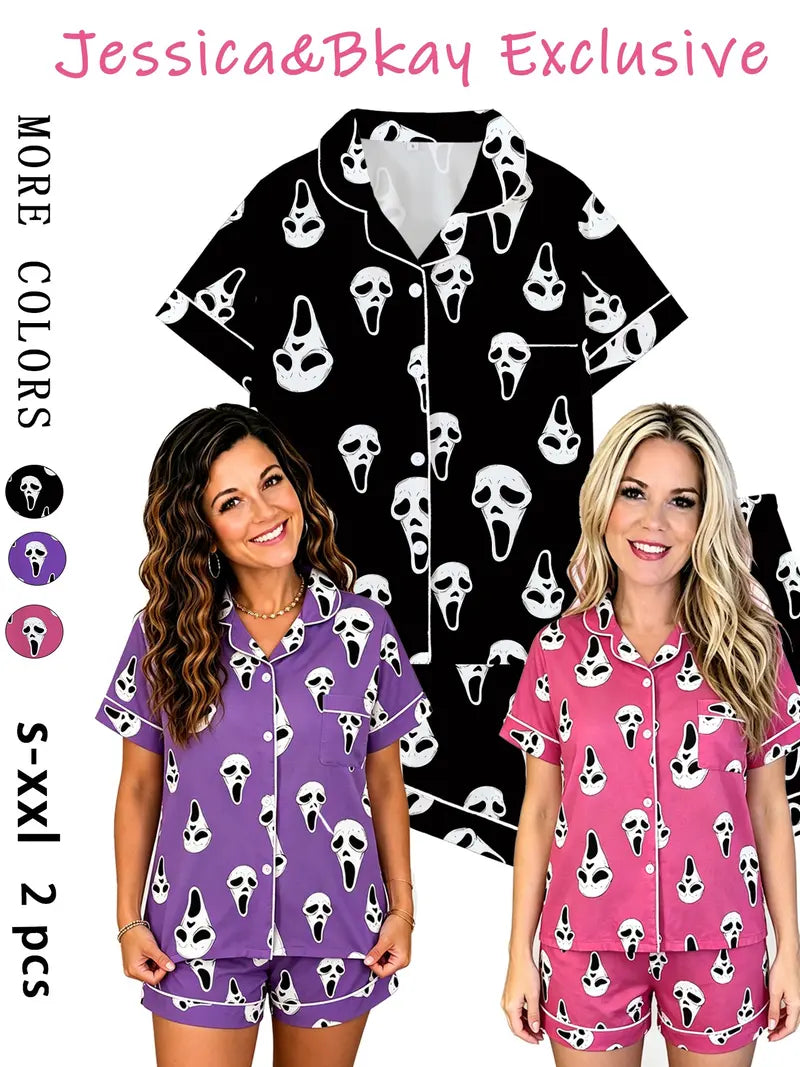 Horror Mask Pajamas Set