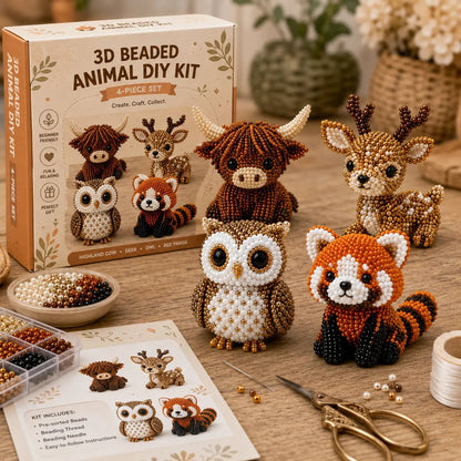 HOT🧵✨ Tiny 3D Beaded Animal DIY Kit