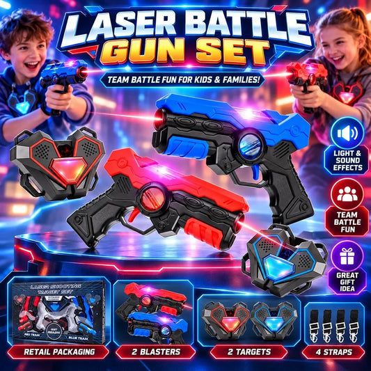 🚀 Laser Battle Gun Set — Bring the Ultimate Battle Experience Home!