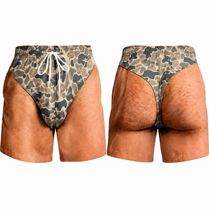Funny Patriotic Men Swim Trunks - Personalized Birthday Gifts For Husband, Son, Grandson, Brother, Grandpa, Dad, Yourself - Warning Wide Load