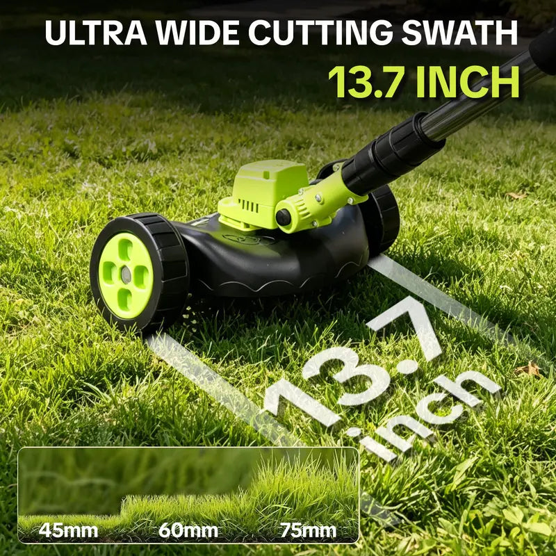 3-in-1 Cordless String Trimmer, Edger & Mini Mower – 2 Batteries Included