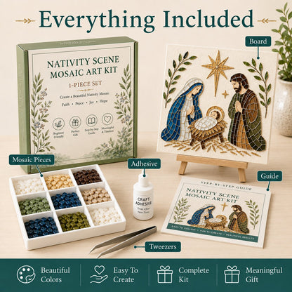 💥 LAST DAY 49% OFF - Nativity Sea Glass Art Kit – Beginner-Friendly ✨