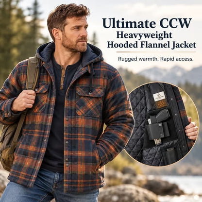 🔥❄️Mountain-Tested Warmth | Concealed Carry Hooded Flannel💥🔫(📦Buy 2 Free Shipping)