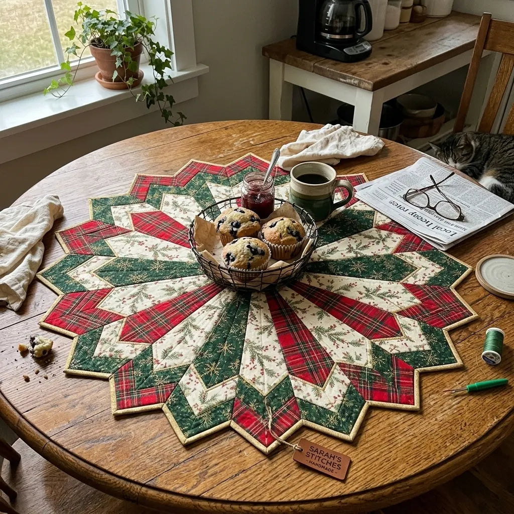 Holiday Star Table Topper Quilting Template Set