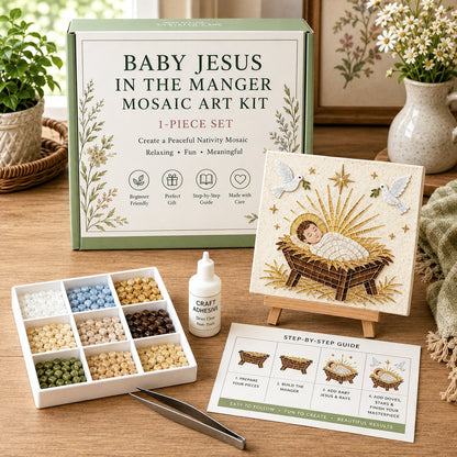 💥 LAST DAY 49% OFF - Nativity Sea Glass Art Kit – Beginner-Friendly ✨