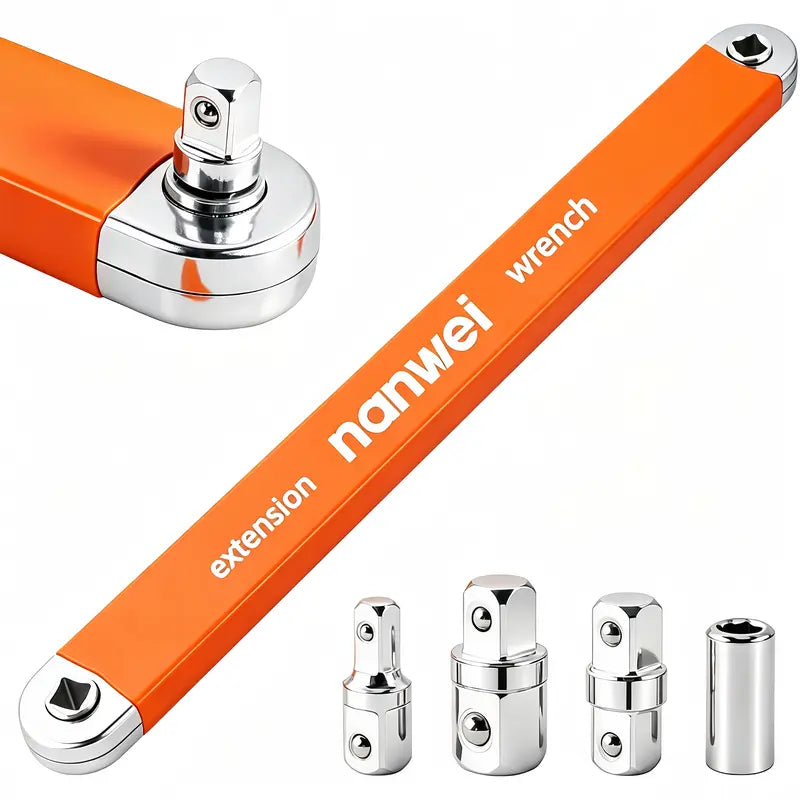 Offset Extension Wrench – Impact Ready with 1/4", 3/8" & 1/2" Adapters
