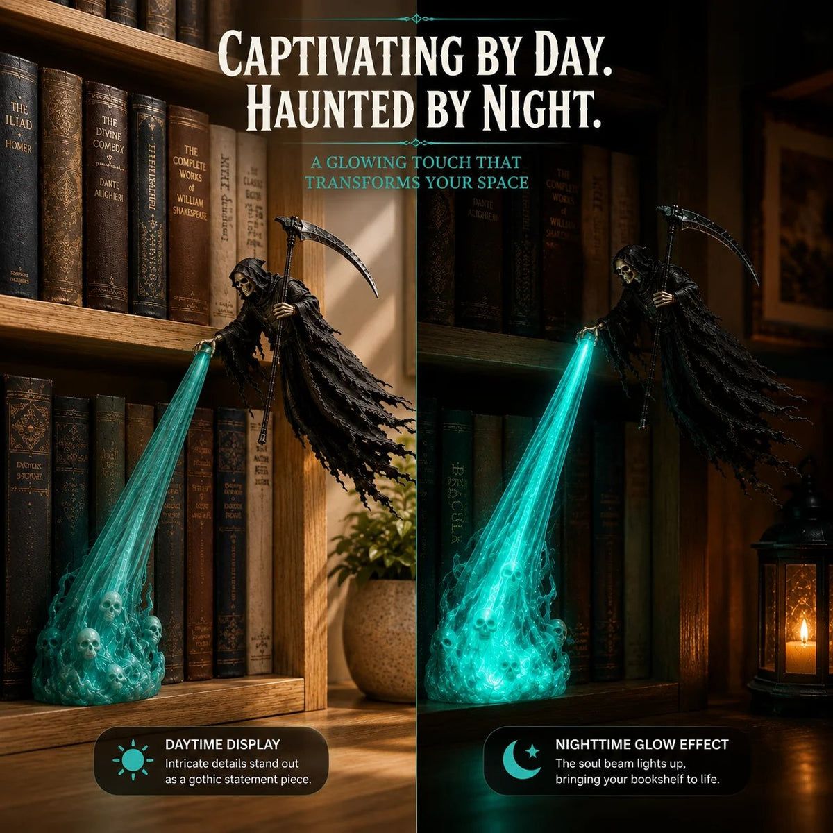 🎁Today 50% OFF🎁💀 The Soul Collector — Haunted Reaper Shelf Light