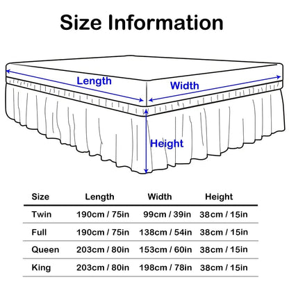 Adjustable Elastic Belt Drop Bed Skirt