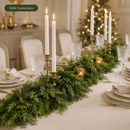 6 FT Artificial Cedar Garland – Realistic Winter Greenery