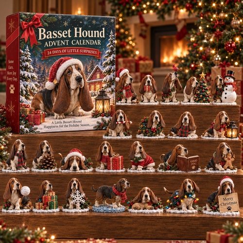 24 Days of Basset Hound Joy — 24 Long-Eared Personalities to Love 🐾🎄