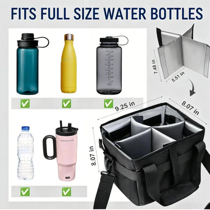 Drink Carrier Bag for 4 Cups with Adjustable Strap