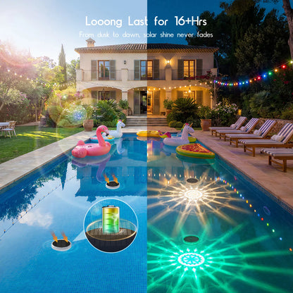 💥49% OFF💥Solar Floating Pool Lights, RGB Pool Lights with Remote Control