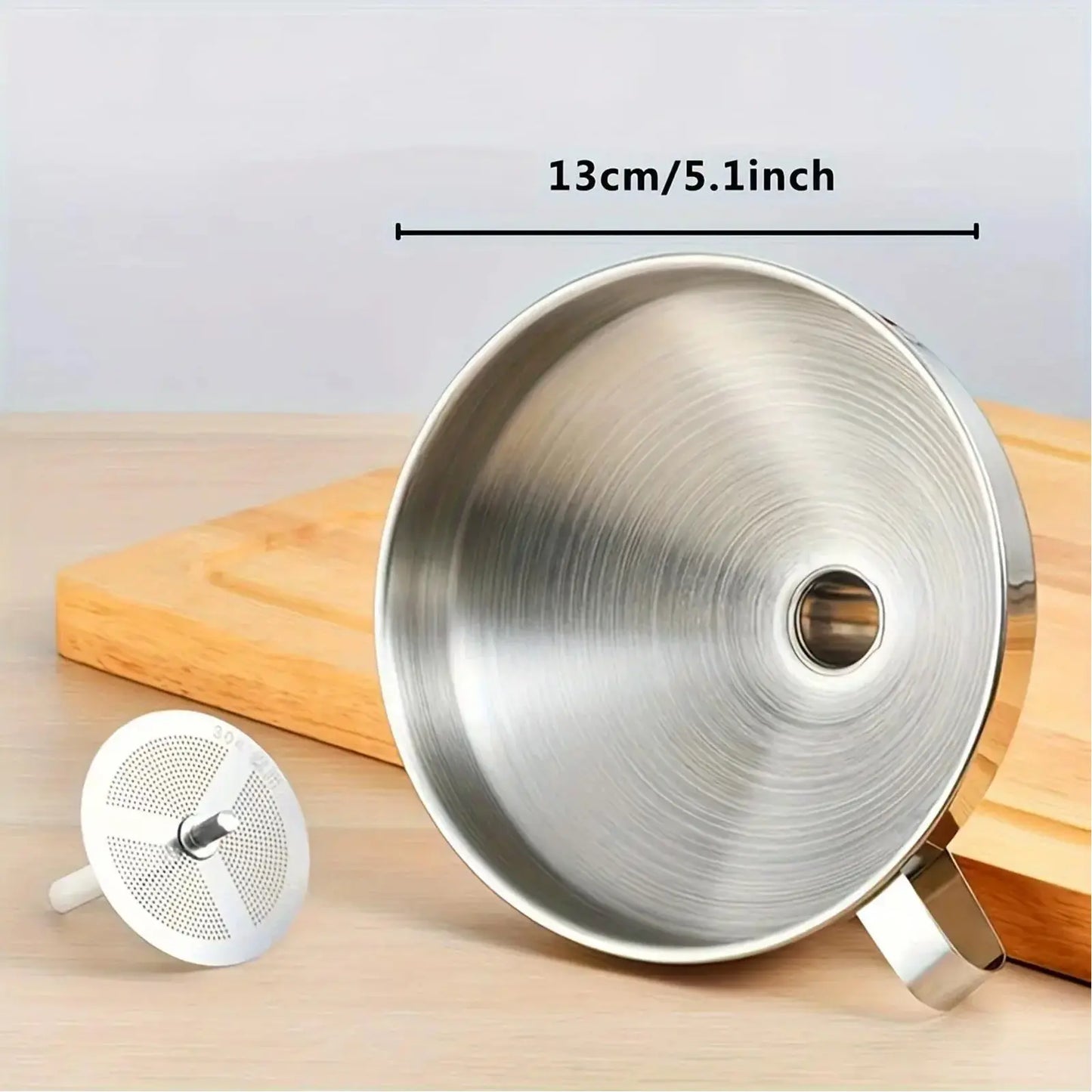 👨‍🍳Premium Food Grade Stainless Steel Funnel with Food Filter Strainer